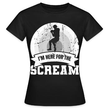 Je suis là pour le cri - T-shirt Femme - noir - Devant - AI Model Female 172 dark (172cm)