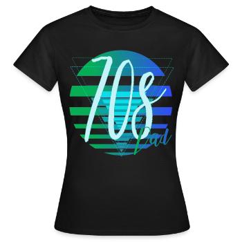 Papa des années 70 – Design rétro de papa - T-shirt Femme - noir - Devant - AI Model Female 172 dark (172cm)