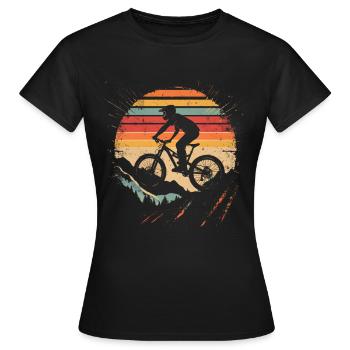Cycliste Look Vintage - T-shirt Femme - noir - Devant - AI Model Female 172 dark (172cm)