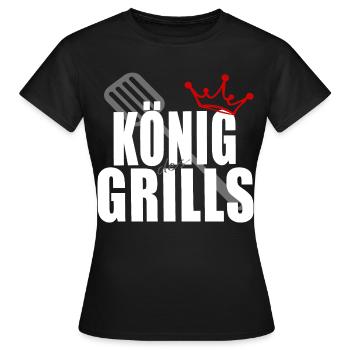 King of the Grill Couverts Crown Gill - T-shirt Femme - noir - Devant - AI Model Female 172 dark (172cm)