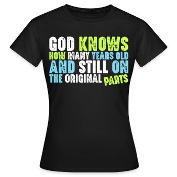 years old year since - Women's T-Shirt - black - Front - AI Model Female 172 dark (172cm)