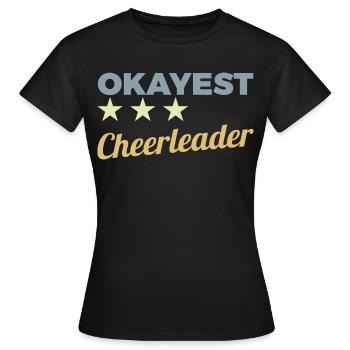 Average cheerleader - Women's T-Shirt - black - Front - AI Model Female 172 dark (172cm)