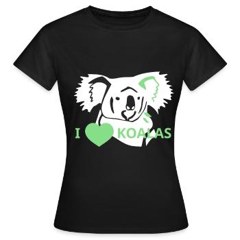 LoveKoalas - Frauen T-Shirt - Schwarz - Vorne - AI Model Female 172 dark (172cm)