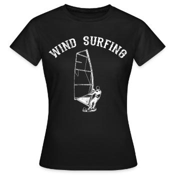 Planche à voile - T-shirt Femme - noir - Devant - AI Model Female 172 dark (172cm)