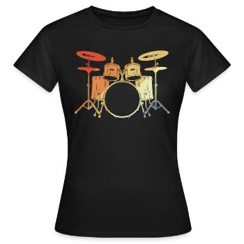 Piège Look Vintage - T-shirt Femme - noir - Devant - AI Model Female 172 dark (172cm)