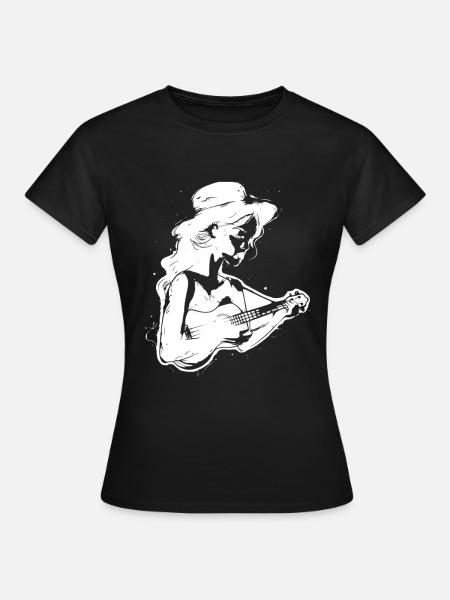 Ukulele Liebhaberin - Frauen T-Shirt - Schwarz