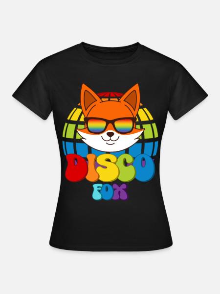 Disco Fox Lunettes de soleil Disco Ball Fox - T-shirt dam - svart