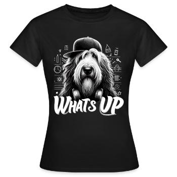 Schapendoes Was geht ab Gangsta cool Hund Geschenk - Frauen T-Shirt - Schwarz - Vorne - AI Model Female 172 dark (172cm)