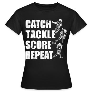 Lacrosse Spiel - Frauen T-Shirt - Schwarz - Vorne - AI Model Female 172 dark (172cm)