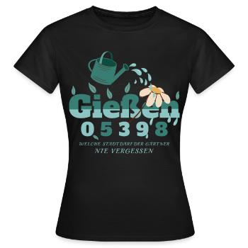 Giessen, Hesse - T-shirt Femme - noir - Devant - AI Model Female 172 dark (172cm)