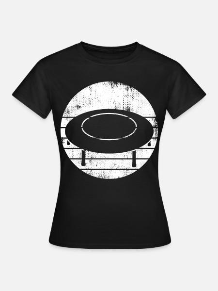 Trampolin Skizze - Frauen T-Shirt - Schwarz