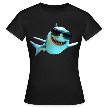 Requin Requin Requin Tigre Requin Requin Gris Grand Requin Blanc - T-shirt Femme - noir - Devant - AI Model Female 172 dark (172cm)