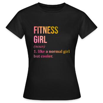 Fitness Fitness Fitness - Women's T-Shirt - black - Front - AI Model Female 172 dark (172cm)