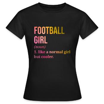 Football Football Football - T-shirt Femme - noir - Devant - AI Model Female 172 dark (172cm)