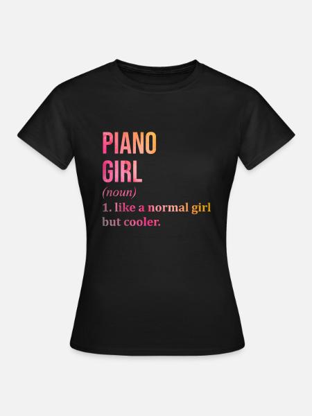 Klavier Klavier Klavier - Frauen T-Shirt - Schwarz