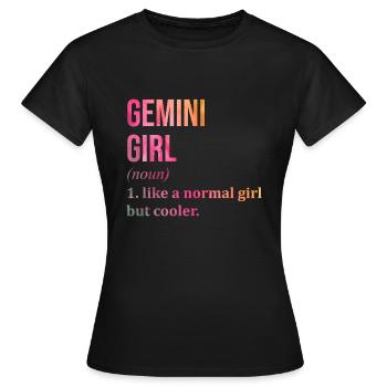 Zwillinge Zwillinge Zwillinge - Frauen T-Shirt - Schwarz - Vorne - AI Model Female 172 dark (172cm)
