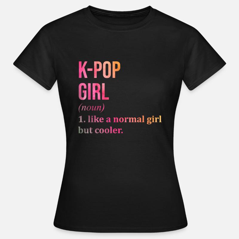K Pop - Dame-T-shirt - sort