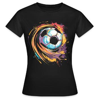 Fußball Streetart - Frauen T-Shirt - Schwarz - Vorne - AI Model Female 172 dark (172cm)