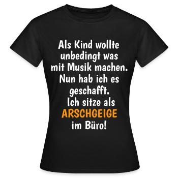 Als Kind wollte ich unbedingt was mit Musik machen - Frauen T-Shirt - Schwarz - Vorne - AI Model Female 172 dark (172cm)