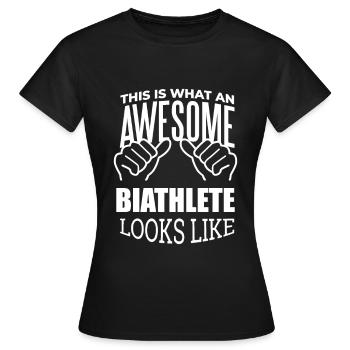 Biathlon Biathlon Biathlon - T-shirt Femme - noir - Devant - AI Model Female 172 dark (172cm)