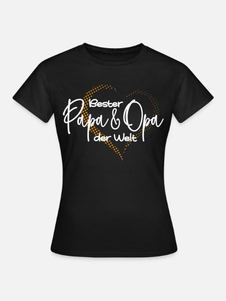 Bester Papa und Opa Geburtstagsgeschenk Vatertag - Frauen T-Shirt - Schwarz