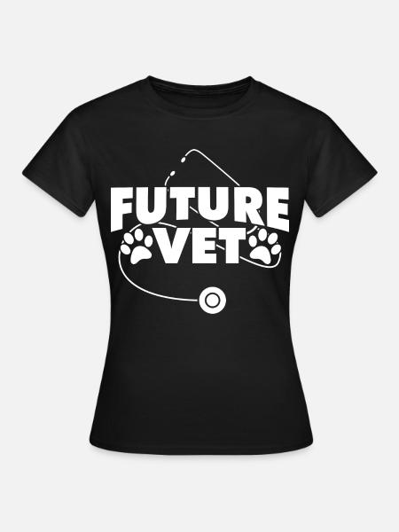 Veterinärstudent - Frauen T-Shirt - Schwarz