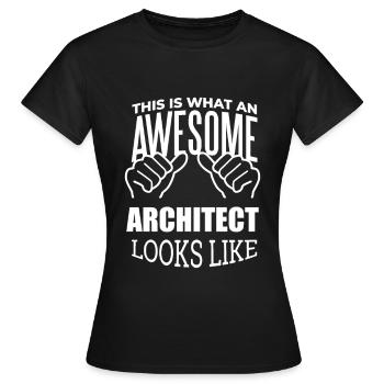 Architecte Architecte Architecte - T-shirt Femme - noir - Devant - AI Model Female 172 dark (172cm)