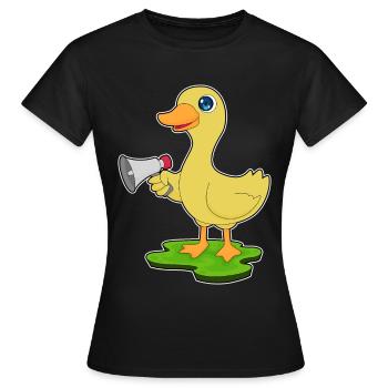 Mégaphone de canard - T-shirt Femme - noir - Devant - AI Model Female 172 dark (172cm)