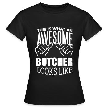 Boucher Boucher Boucher - T-shirt Femme - noir - Devant - AI Model Female 172 dark (172cm)