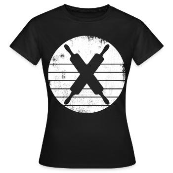 Rouleau à pâtisserie - T-shirt Femme - noir - Devant - AI Model Female 172 dark (172cm)