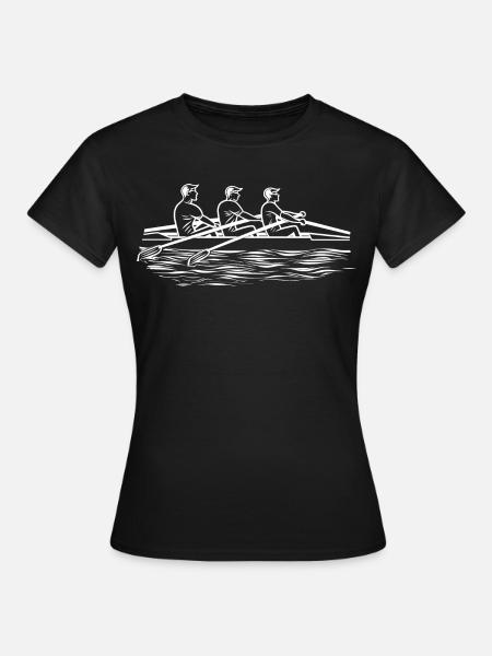 Rudermannschaft Line Art - Frauen T-Shirt - Schwarz