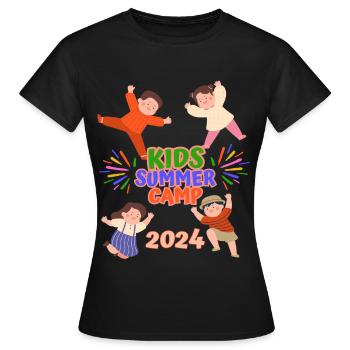 Sommercamp für Kinder - Frauen T-Shirt - Schwarz - Vorne - AI Model Female 172 dark (172cm)