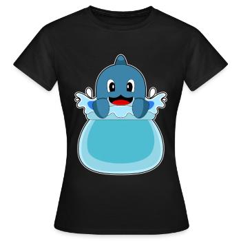 Bassin d’eau du dauphin - T-shirt Femme - noir - Devant - AI Model Female 172 dark (172cm)