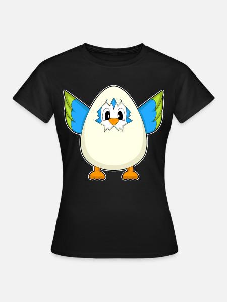 Papagei Ei - Frauen T-Shirt - Schwarz