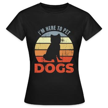Hundehalter Witz - Frauen T-Shirt - Schwarz - Vorne - AI Model Female 172 dark (172cm)