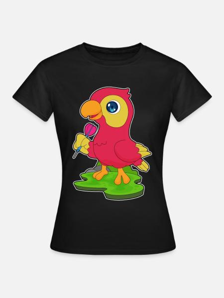 Papagei Dart Dartpfeil - Frauen T-Shirt - Schwarz