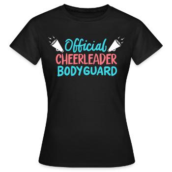 Garde du corps officiel de pom-pom girl - T-shirt Femme - noir - Devant - AI Model Female 172 dark (172cm)