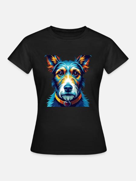 Foxterrier Glatte Hunderasse Karikatur Kawaii - Frauen T-Shirt - Schwarz