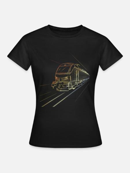 Train Croquis Look des années 90 - T-shirt Femme - noir