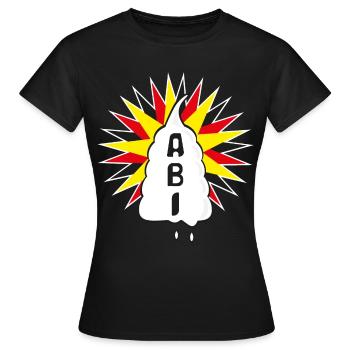 ABI mit viel Sahne, eine süsse Geschenkidee. - Frauen T-Shirt - Schwarz - Vorne - AI Model Female 172 dark (172cm)