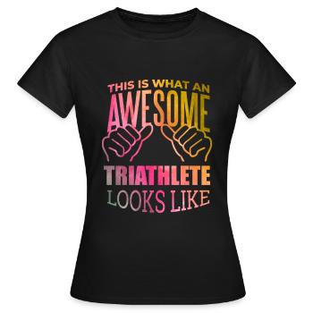 Triathlon Triathlon Triathlon - T-shirt Femme - noir - Devant - AI Model Female 172 dark (172cm)