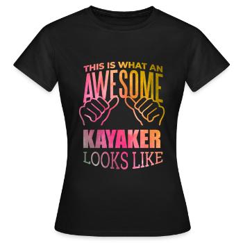 Kayak Kayak Kayak - T-shirt Femme - noir - Devant - AI Model Female 172 dark (172cm)