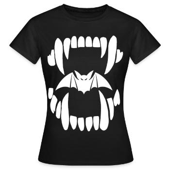 Vampire jaw - Women's T-Shirt - black - Front - AI Model Female 172 dark (172cm)