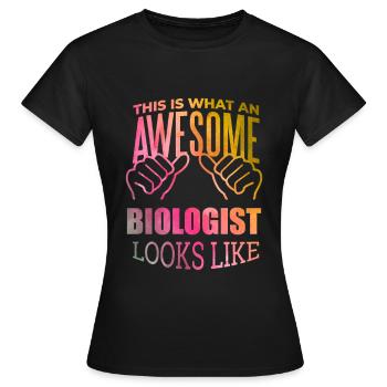 Biology Biology Biology - Women's T-Shirt - black - Front - AI Model Female 172 dark (172cm)