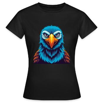 Albatross Colorful Kawaii Cartoon Character Pet - Women's T-Shirt - black - Front - AI Model Female 172 dark (172cm)
