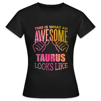 Stier, Stier, Stier, Stier - Frauen T-Shirt - Schwarz - Vorne - AI Model Female 172 dark (172cm)