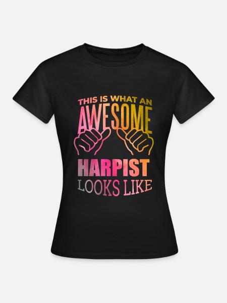 Harfe Harfe Harfe - Frauen T-Shirt - Schwarz