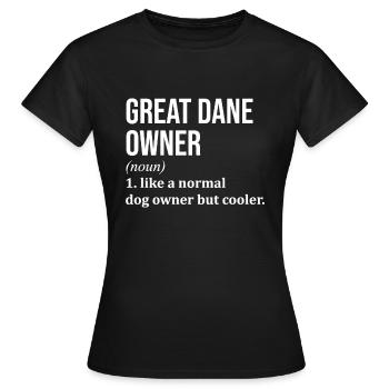Great Dane - Women's T-Shirt - black - Front - AI Model Female 172 dark (172cm)