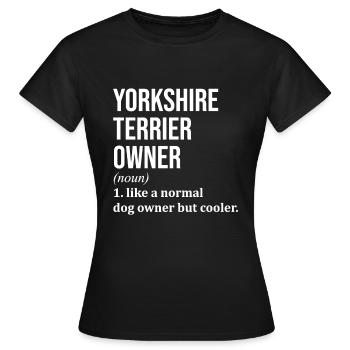 Yorkshire Terrier Yorkshire Terrier - T-shirt Femme - noir - Devant - AI Model Female 172 dark (172cm)