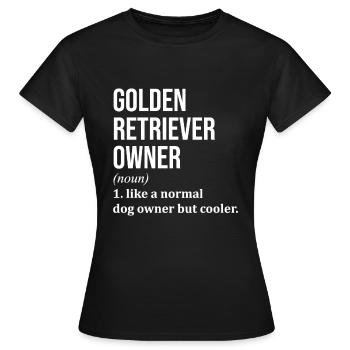 Golden Retriever Golden Retriever Golden Retriever - T-shirt Femme - noir - Devant - AI Model Female 172 dark (172cm)